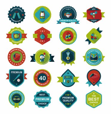 Spor rozet düz afiş tasarım arka plan ayarlamak, eps10