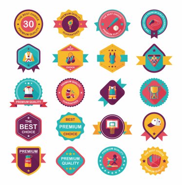 Spor rozet düz afiş tasarım arka plan ayarlamak, eps10