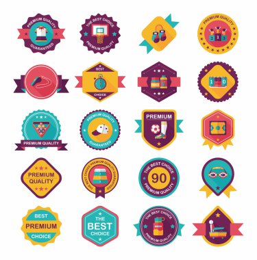 Spor rozet düz afiş tasarım arka plan ayarlamak, eps10