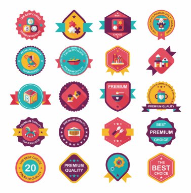 Bebek rozet afiş tasarım düz arka plan ayarlamak, eps10