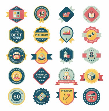 Bebek rozet afiş tasarım düz arka plan ayarlamak, eps10