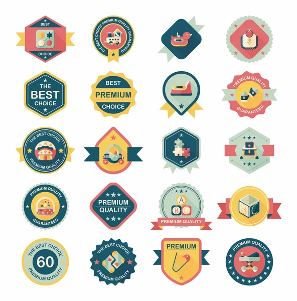 Bebek rozet afiş tasarım düz arka plan ayarlamak, eps10