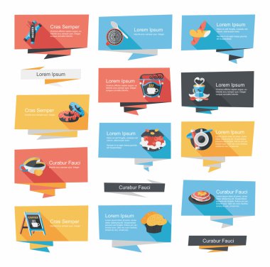 Kahve düz afiş arka plan ayarlamak, eps10