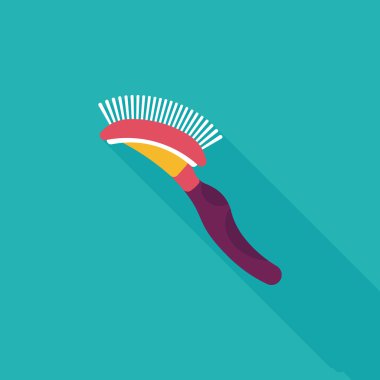 Uzun Gölge, eps10 ile evde beslenen hayvan köpek fırça düz simgesi