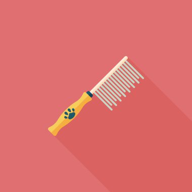 Uzun Gölge, eps10 ile evde beslenen hayvan köpek fırça düz simgesi