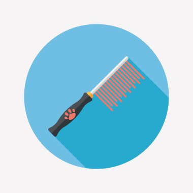 Uzun Gölge, eps10 ile evde beslenen hayvan köpek fırça düz simgesi