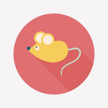 Uzun Gölge, eps10 ile evde beslenen hayvan fare düz simgesi