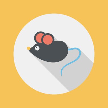 Uzun Gölge, eps10 ile evde beslenen hayvan fare düz simgesi