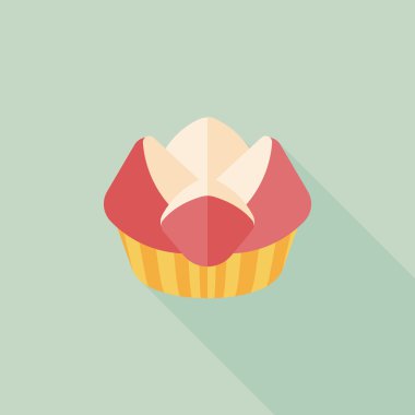 Çin yeni yılı düz uzun gölge, eps10, Çinli Buhar simgesi