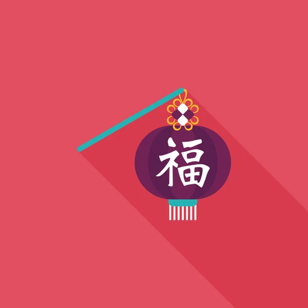Китайський Новий рік плоских значок з довгу тінь, eps10, китайський festi — стоковий вектор