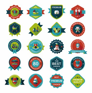 Bebek rozet afiş tasarım düz arka plan ayarlamak, eps10