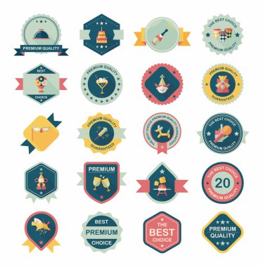 Doğum günü kartı afiş tasarım düz arka plan hazır, eps10