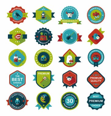 Cadılar Bayramı kartı afiş tasarım düz arka plan hazır, eps10