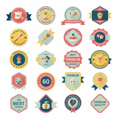 Cadılar Bayramı kartı afiş tasarım düz arka plan hazır, eps10