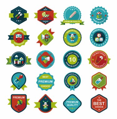 Bebek rozet afiş tasarım düz arka plan ayarlamak, eps10