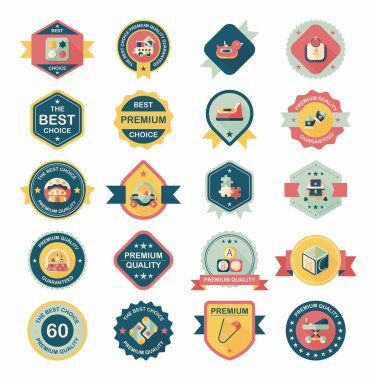 Bebek rozet afiş tasarım düz arka plan ayarlamak, eps10