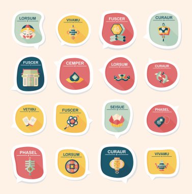 Çin yeni yılı kabarcık konuşma düz afiş tasarım düz adam