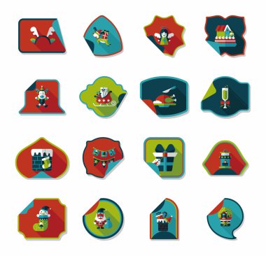 Noel etiket düz afiş arka plan ayarlamak, eps10