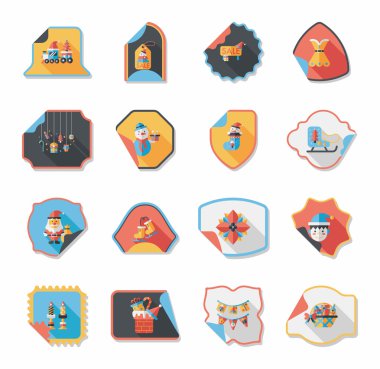 Noel etiket düz afiş arka plan ayarlamak, eps10