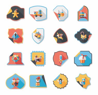 Noel etiket düz afiş arka plan ayarlamak, eps10