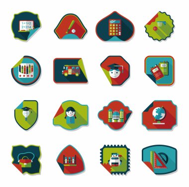 okul etiket düz afiş arka plan ayarlamak, eps10