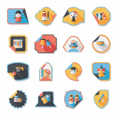 okul etiket düz afiş arka plan ayarlamak, eps10