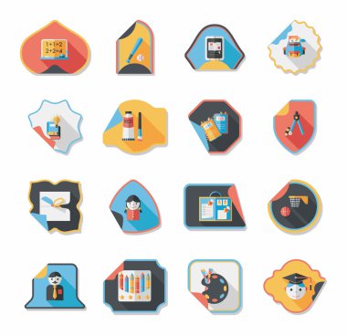 okul etiket düz afiş arka plan ayarlamak, eps10