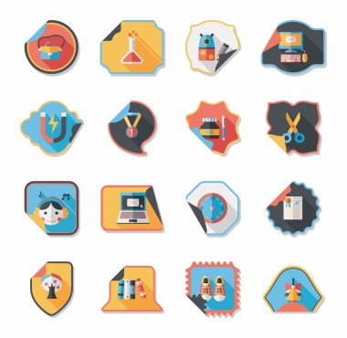 okul etiket düz afiş arka plan ayarlamak, eps10