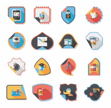 okul etiket düz afiş arka plan ayarlamak, eps10