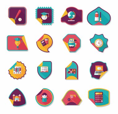 okul etiket düz afiş arka plan ayarlamak, eps10