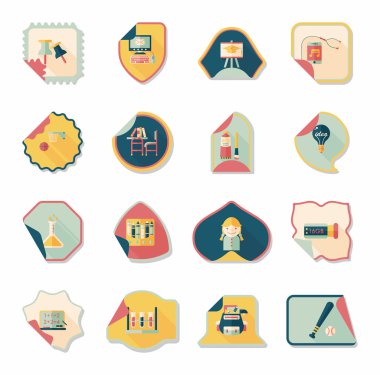 okul etiket düz afiş arka plan ayarlamak, eps10