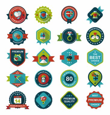 Sevgililer günü afiş düz tasarım backgrouns hazır, eps10