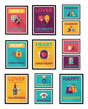 Sevgililer günü konuşma balonu afiş düz tasarım se eps 10