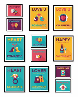 Sevgililer günü konuşma balonu afiş düz tasarım se eps 10