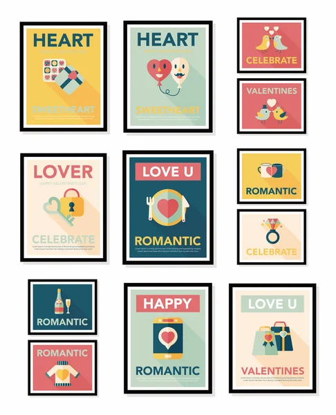 Valentines Day speech bubble banner flat design se eps 10 — Stock Vector