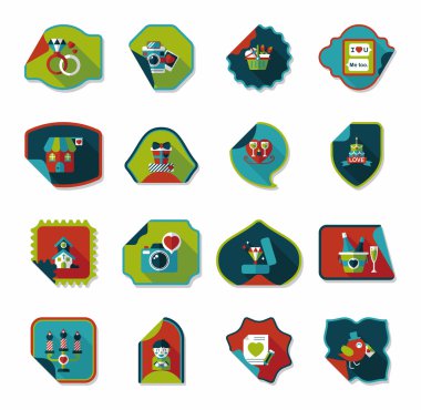 Valentinesets gün UI düz tasarım arka plan ayarlamak, eps10