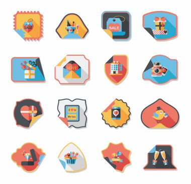 Valentinesets gün UI düz tasarım arka plan ayarlamak, eps10