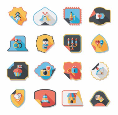 Valentinesets gün UI düz tasarım arka plan ayarlamak, eps10