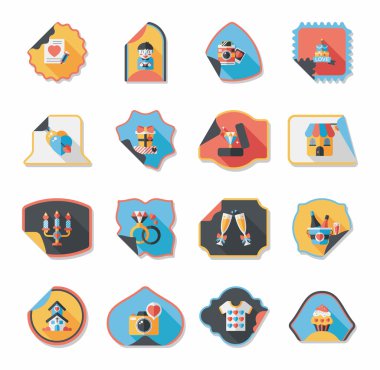 Valentinesets gün UI düz tasarım arka plan ayarlamak, eps10