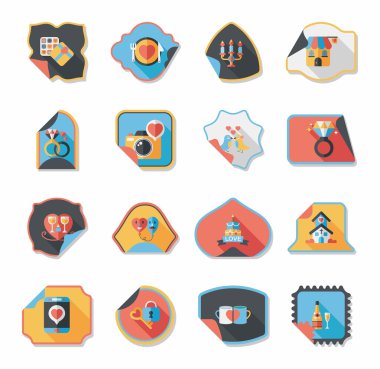 Valentinesets gün UI düz tasarım arka plan ayarlamak, eps10