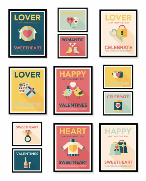 De dag van Valentijnskaarten toespraak bubble banner platte ontwerp se eps 10 — Stockvector