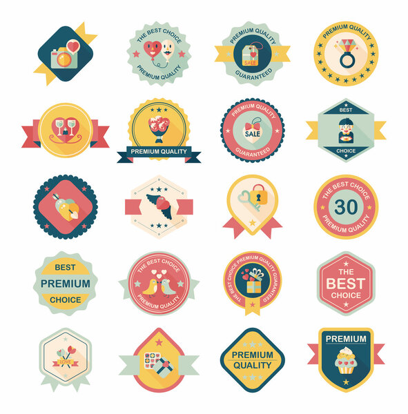 Valentinesets Day ui flat design background set, eps10