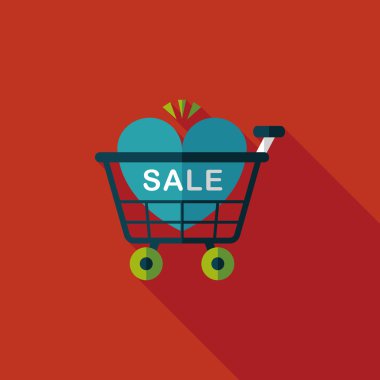 Uzun Gölge, eps10 ile Sevgililer Günü Satılık düz simgesi