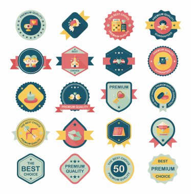 Sevgililer günü etiketi afiş düz tasarım arka plan ayarlamak, eps10