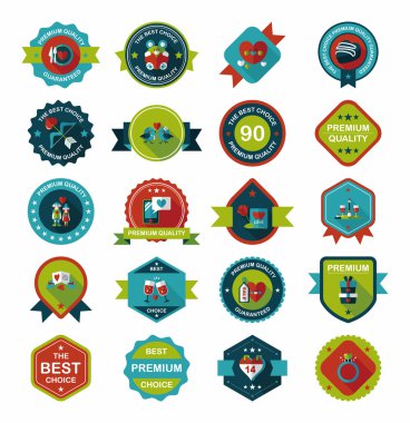 Sevgililer günü etiketi afiş düz tasarım arka plan ayarlamak, eps10