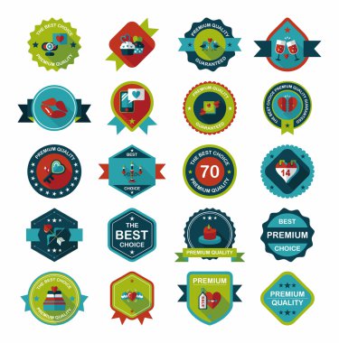 Sevgililer günü etiketi afiş düz tasarım arka plan ayarlamak, eps10