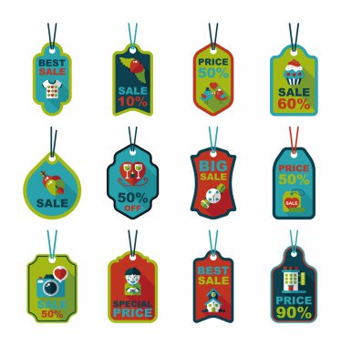 Sevgililer günü etiketi afiş düz tasarım arka plan ayarlamak, eps10