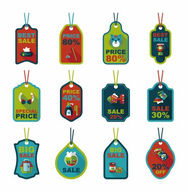 Evde beslenen hayvan etiketi düz afiş tasarım arka plan ayarlamak, eps10