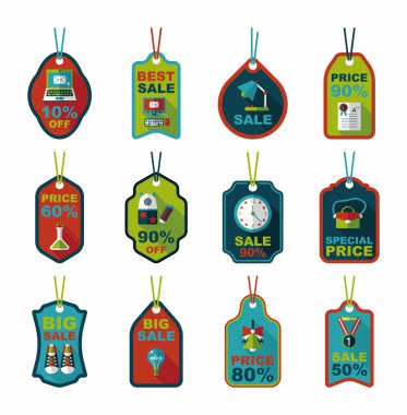 okul etiketi düz afiş arka plan ayarlamak, eps10