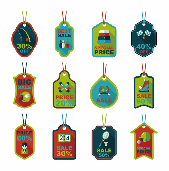 Spor etiketi düz afiş arka plan ayarlamak, eps10